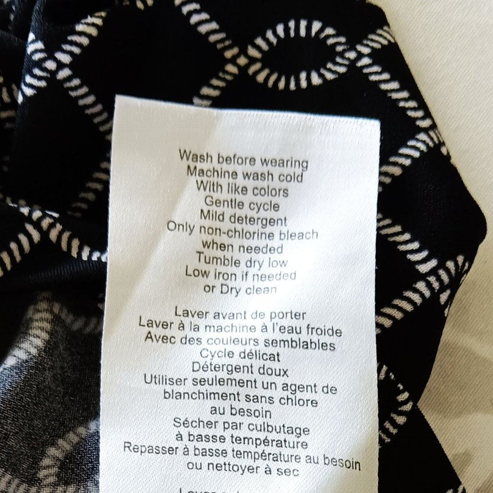 MOTHERHOOD MATERNITY Black Geometric Mini Wrap Dress Size S - Picture 6 of 7